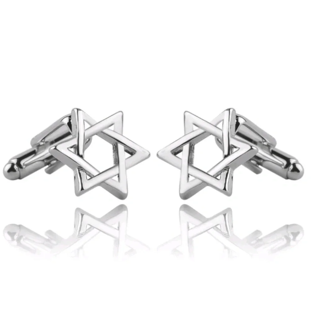 Stainless Steel Star of David Cufflinks